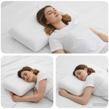 vidaXL Μαξιλάρι Ύπνου Λευκό 60 x 40 x 13 εκ. Τζελ Μνήμης Φόρμα