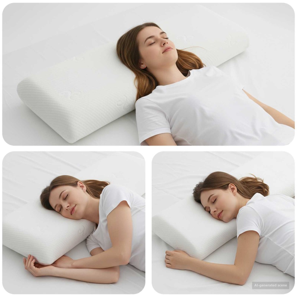 vidaXL Μαξιλάρι Ύπνου Λευκό 120 x 36 x 13 εκ Τζελ Μνήμης Φόρμα