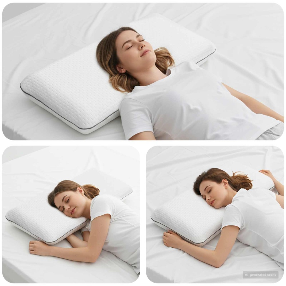 vidaXL Μαξιλάρι Ύπνου Μονόχρωμο Λευκό 70 x 35 x 10 εκ Τζελ Αφρός