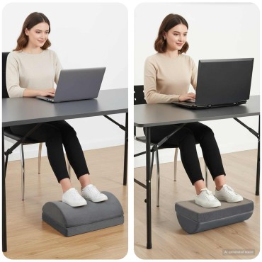 vidaXL Μονόχρωμο Γκρι 44 x 29 x 17 εκ. PU Αφρός