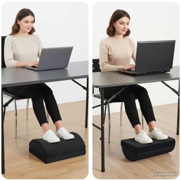 vidaXL Μονόχρωμο Μαύρο 44 x 29 x 17 εκ. PU Αφρός