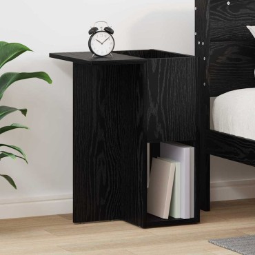 vidaXL End Table Μαύρη Οξυά 35x40x55cm Επεξεργασμένο Ξύλο