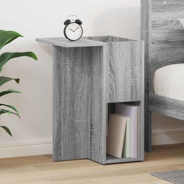 vidaXL End Table Γκρίζο Σονομα 35x40x55cm Επεξεργασμένο Ξύλο