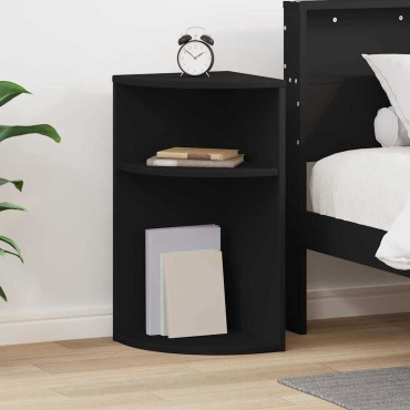 vidaXL End Table 29,5x29,5x60cm Επεξεργασμένο Ξύλο Μαύρο