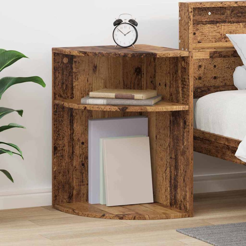 vidaXL End Table 39,5x39,5x60cm Επεξεργασμένο Ξύλο Παλιό ξύλο