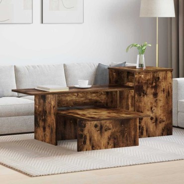 vidaXL Τραπέζι κονσόλας Καπνιστό Δρύς 91,5x35x38,5 εκ