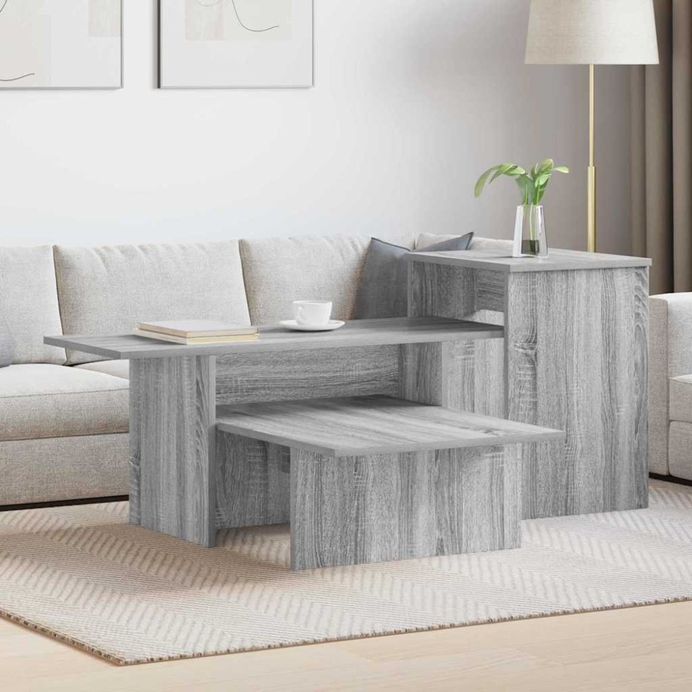 vidaXL Τραπέζι κονσόλας Γκρίζο Σονομα 91,5x35x38,5 εκ