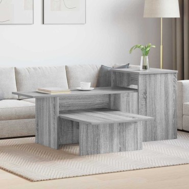 vidaXL Τραπέζι κονσόλας Γκρίζο Σονομα 91,5x35x38,5 εκ