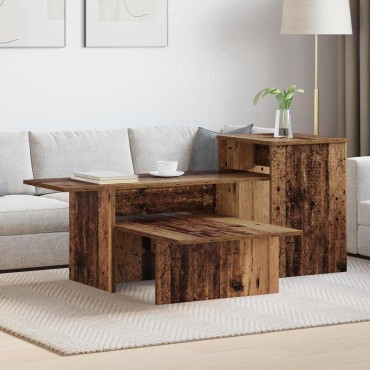 vidaXL Τραπέζι κονσόλας Παλιό ξύλο 91,5x35x38,5 εκ