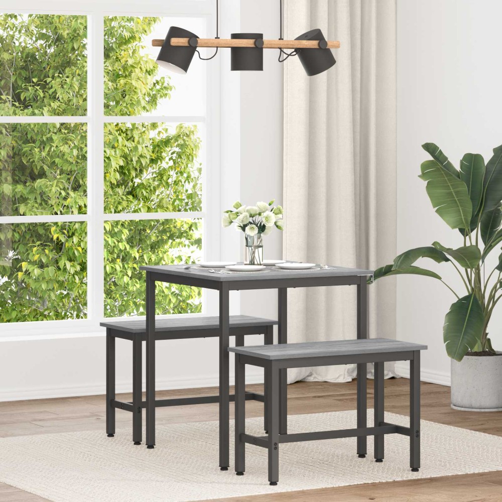vidaXL Τραπεζαρίες 70x70x75cm ΜΕΤΑΛΛΟ τετράγωνο