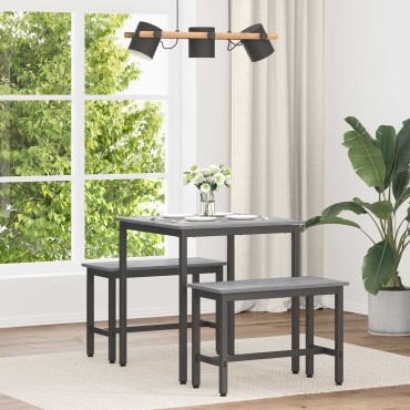 vidaXL Τραπεζαρίες 70x70x75cm ΜΕΤΑΛΛΟ τετράγωνο