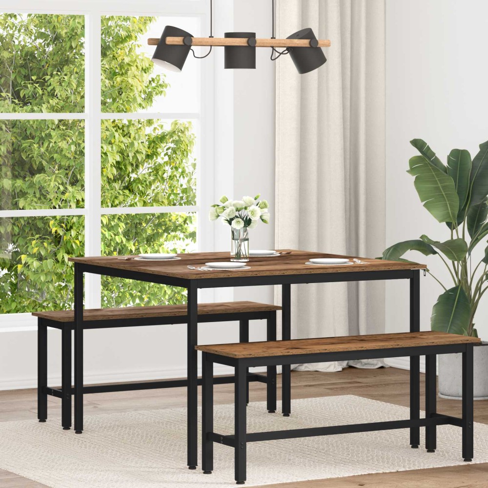 vidaXL Τραπεζαρίες 110x110x75cm Επεξεργασμένο Ξύλο