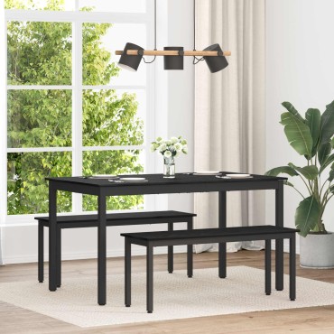 vidaXL Τραπεζαρίες 140x80x75cm ΜΕΤΑΛΛΟ Ορθογώνιος