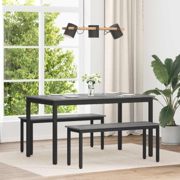 vidaXL Τραπεζαρίες 140x80x75cm ΜΕΤΑΛΛΟ Ορθογώνιος