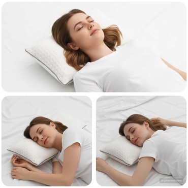 vidaXL Μαξιλάρι Ύπνου Shread Λευκό 60 x 40 x 14,5 εκ Αφρός Μνήμης