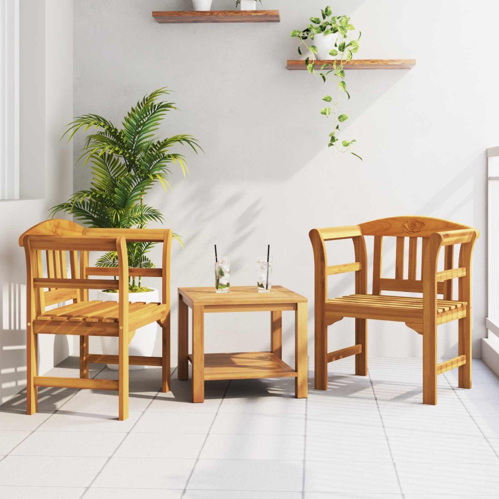 vidaXL Παγκάκι Ρόδου Φυσικό 68,5x46x82,5cm Στερεό Ξύλο Ακακίας 1 τεμ.