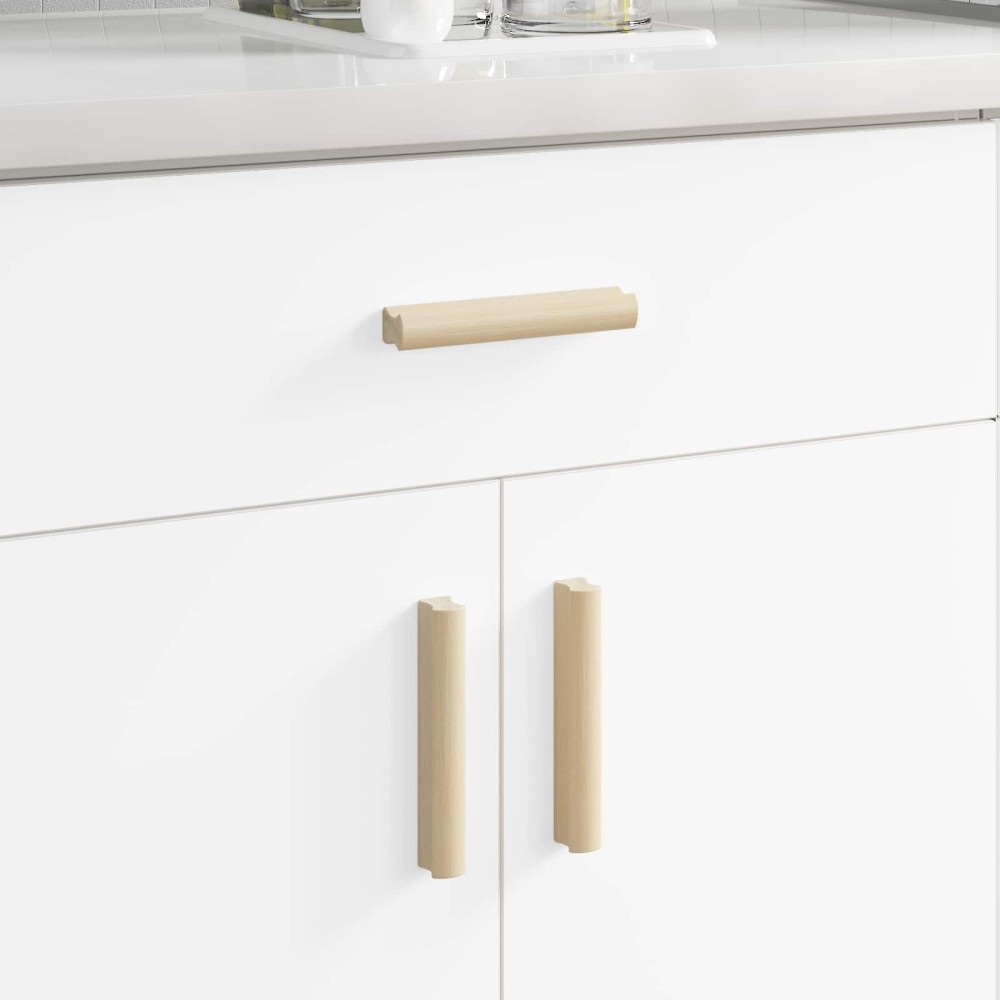 vidaXL Ευθεία Λαβή 587 τμχ. Φυσικό Χρώμα Ξύλου 130 x 25 x 30 mm
