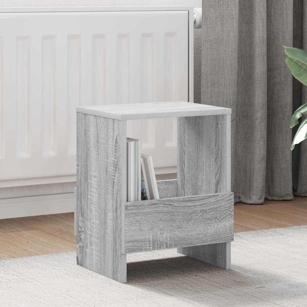 vidaXL Ράφι Περιοδικών Γκρίζο Σονομα 35x30x45cm 1 τεμ.