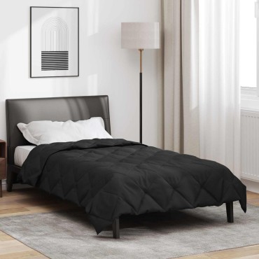 vidaXL Καλοκαιρινό Παπλωματοθήκη 220 x 140 cm Καλοκαίρι Μαύρο