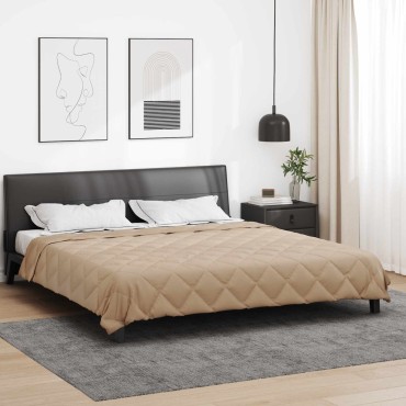 vidaXL Κουβέρτα ολόκληρου του χρόνου Taupe 200 x 220 cm Μικροΐνες
