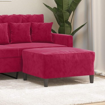vidaXL Υποπόδιο Μπορντό 70x55x41cm Βελούδινο 1 τεμ.
