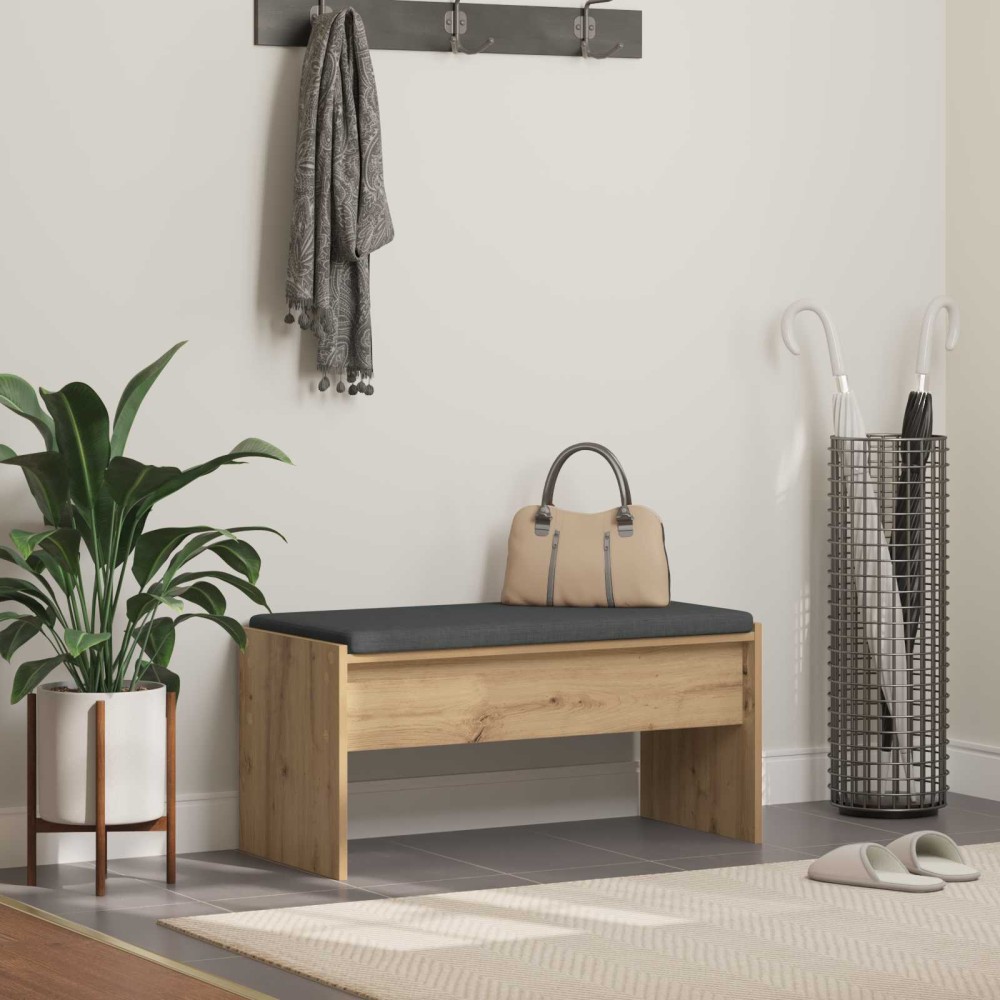 vidaXL Παγκάκι Χαλωρίου Artisan Oak 83x38x40 εκ 1 τεμ.