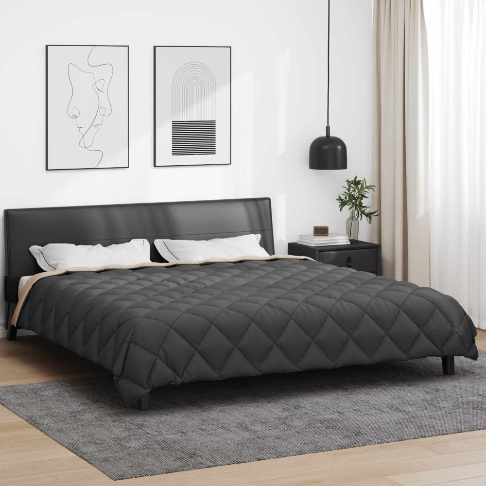 vidaXL Χειμερινό Παπλωματοθήκη 220 x 260 cm 450 gsm Ανθρακί και Ταμπά