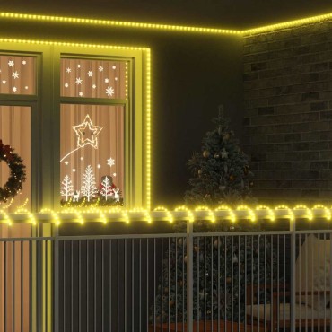 vidaXL Φωτιστικό Συρματόσχοινο με 2400 LED Θερμό λευκό 100 m PVC