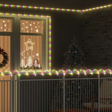 vidaXL Φωτιστικό Συρματόσχοινο με 2400 LED Πολύχρωμο 100 m PVC