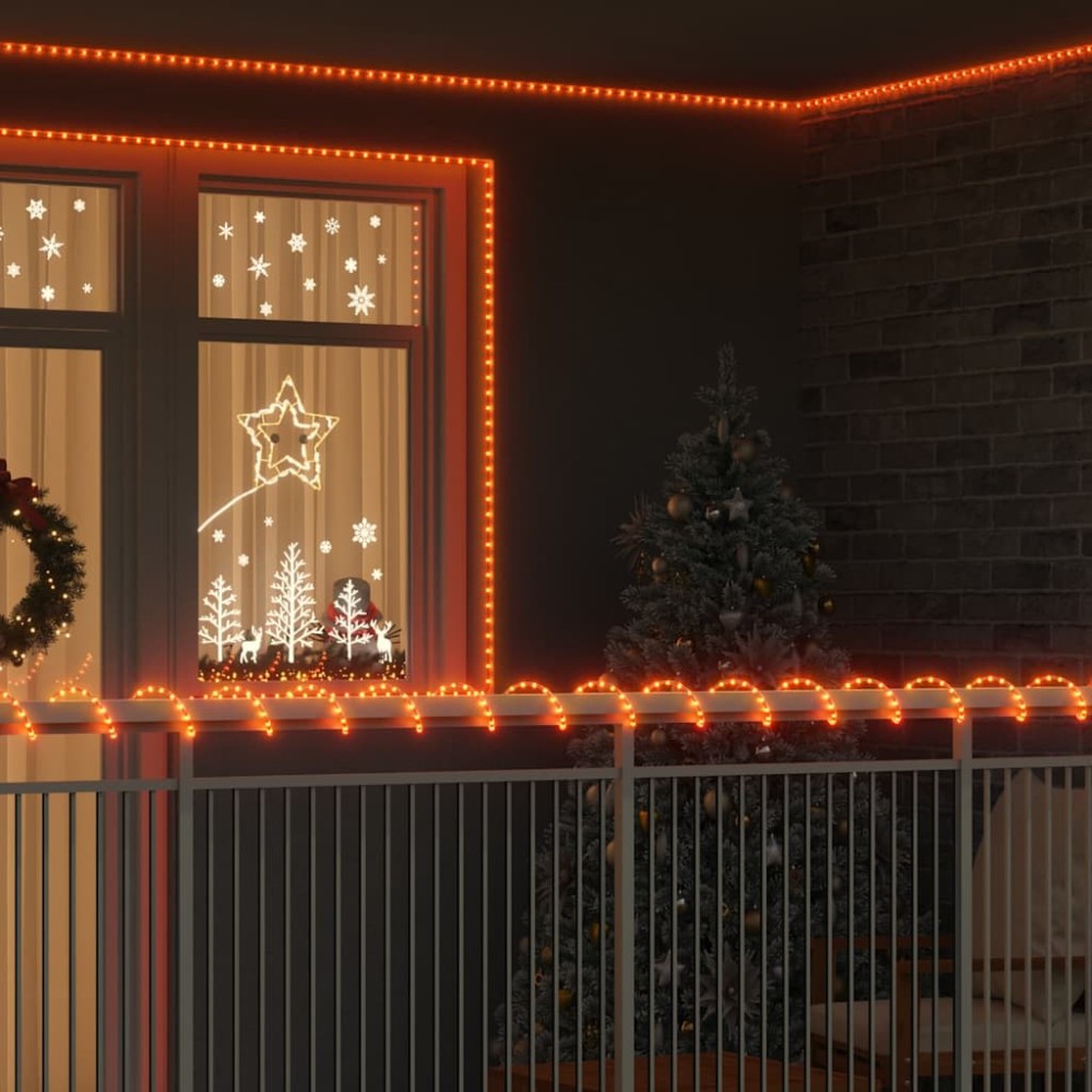 vidaXL Φωτιστικό Συρματόσχοινο με 480 LED Θερμό λευκό 20 m PVC
