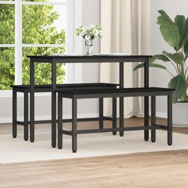 vidaXL Καθιστικό Σαλονιού Μαύρη Οξυά 100x32,5x48,5cm