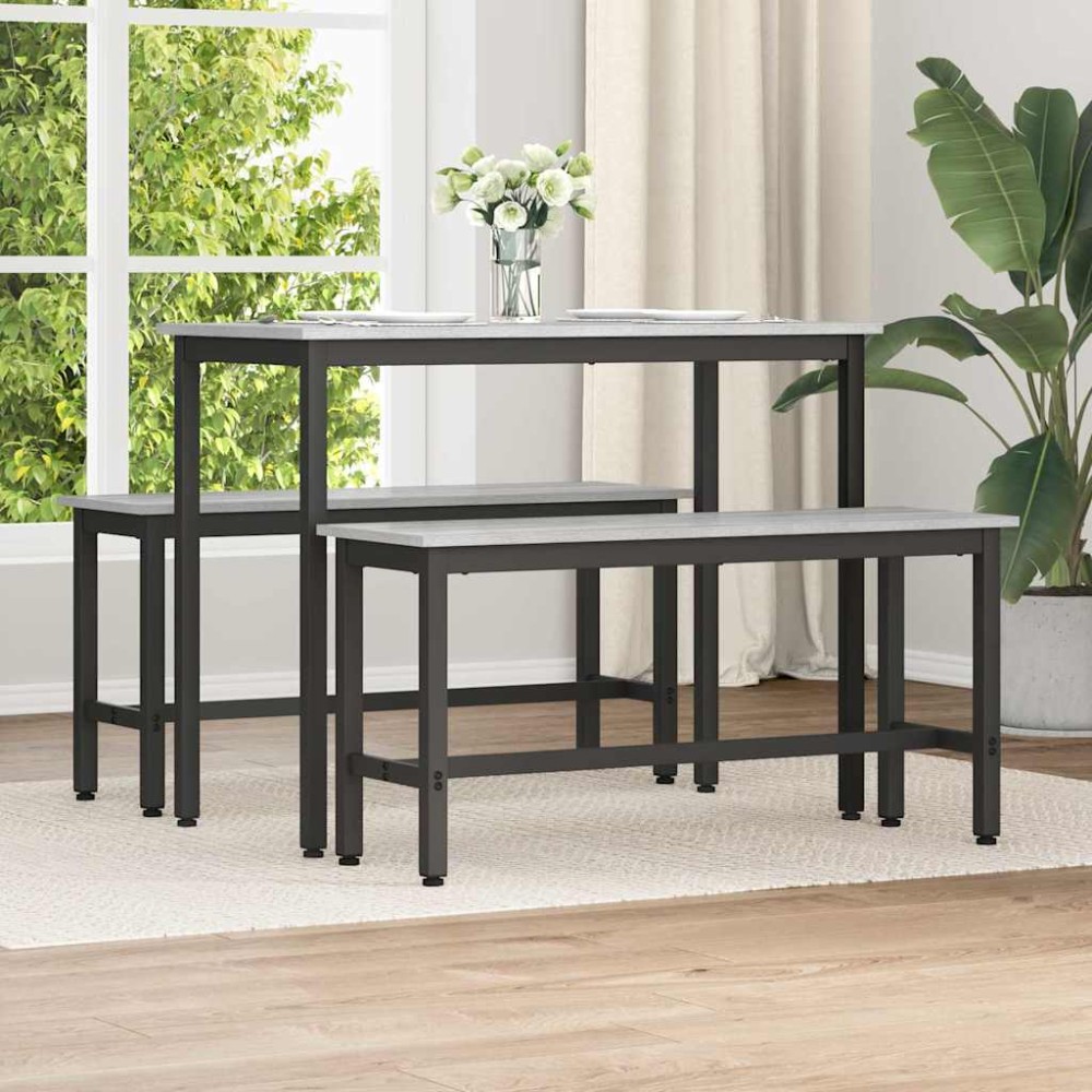 vidaXL Καθιστικό Σαλονιού Γκρίζο Σονομα 100x32,5x48,5cm