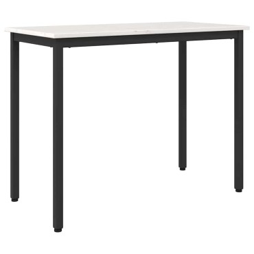 vidaXL τραπέζι Λευκό 100x50x77cm Μηχανισμένο ξύλο και ατσάλι