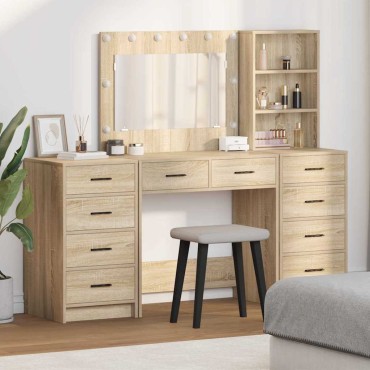 vidaXL Τραπέζι περιποίησης 3 τεμ. Δρύς Sonoma 78,5x41x135 εκ