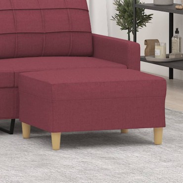 vidaXL Υποπόδιο Μπορντό 70x55x41cm Υφασμάτινο 1 τεμ.
