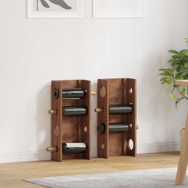 vidaXL Ράφι Καφέ 24x13x54cm Στερεό ξύλο Μαόνι 1 τεμ.