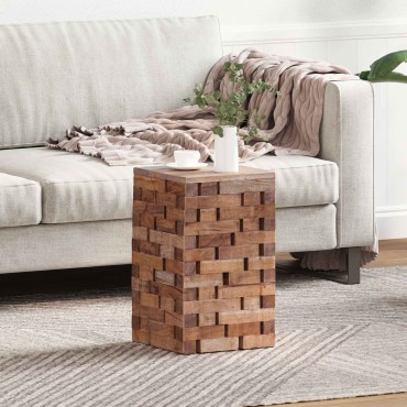 vidaXL Σκαμνί Φυσικό 29x29x48cm Μασίφ ανακυκλωμένο ξύλο
