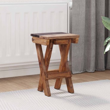 vidaXL Σκαμνί Φυσικό 30x30x48cm Μασίφ ανακυκλωμένο ξύλο