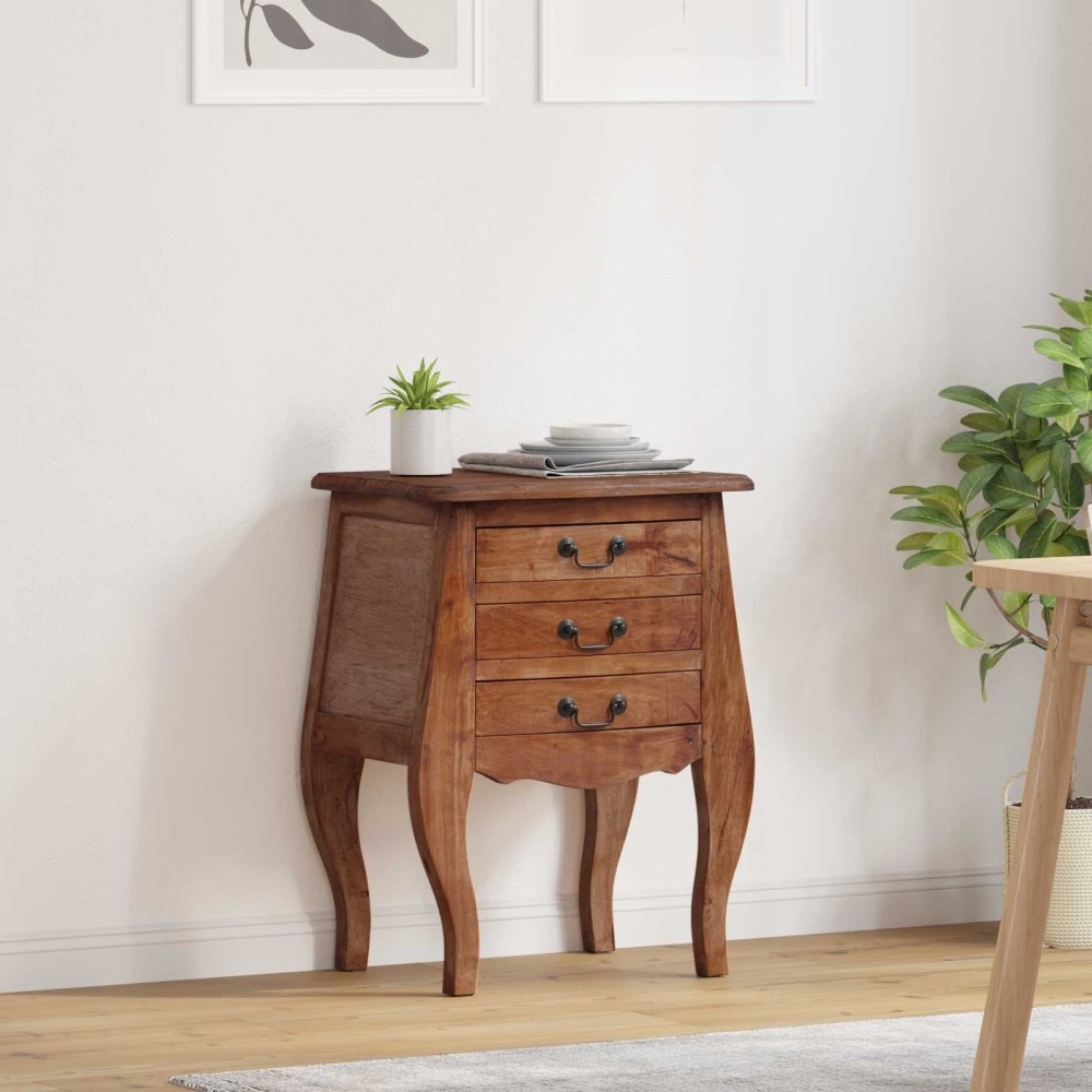 vidaXL Θήκη Αποθήκευσης 48x35x64cm Στερεό ξύλο Μαόνι