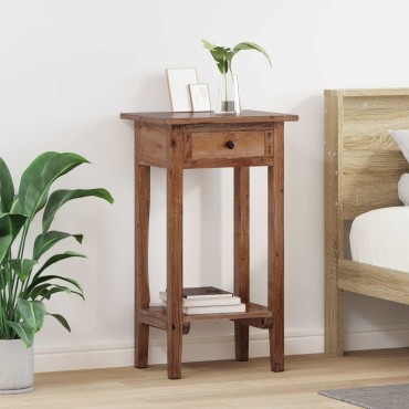 vidaXL Βάση φυτών με συρτάρι Καφέ 34 x 25 x 52 εκ. Ξύλο Μαόνι
