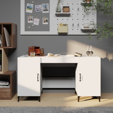 vidaXL Γραφείο Λευκό 140x50x75cm από Επεξεργασμένο Ξύλο 1 τεμ.