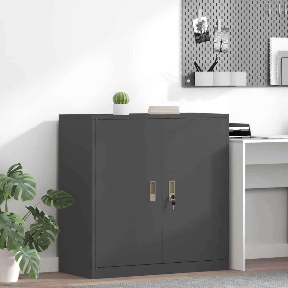 vidaXL Ντουλάπι αποθήκευσης Μαύρο 90x40x90cm Ατσάλι 1 τεμ.
