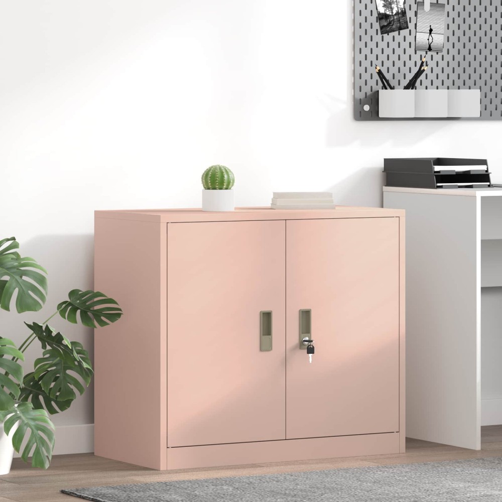 vidaXL Ντουλάπι αποθήκευσης Ροζ 80x40x70cm Ατσάλι 1 τεμ.
