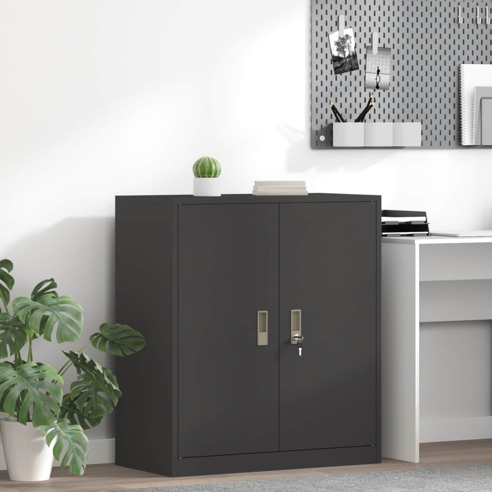 vidaXL Ντουλάπι αποθήκευσης Μαύρο 80x40x90cm Ατσάλι 1 τεμ.
