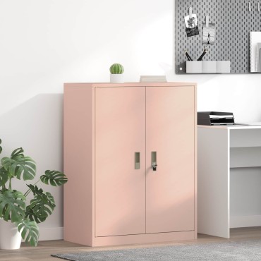 vidaXL Ντουλάπι αποθήκευσης Ροζ 80x40x105cm Ατσάλι 1 τεμ.