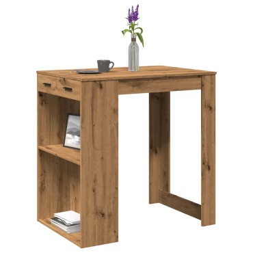 vidaXL Τραπέζι Μπαρ Αρτισιανή Δρυς 102x70x103,5cm Επεξ. Ξύλο 1 τεμ.