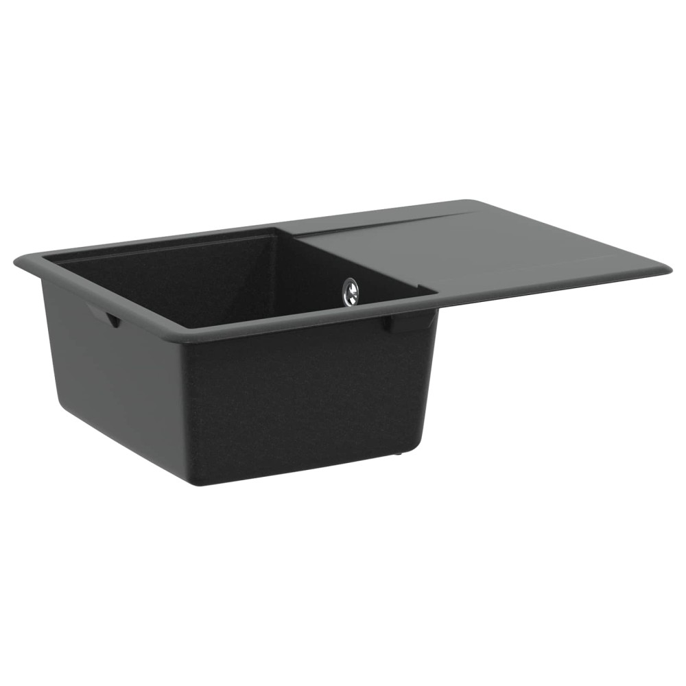 vidaXL Σιντρινο Μαύρο 670 x 460 mm Γρανίτης
