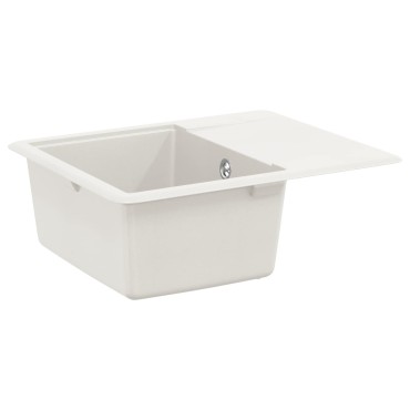 vidaXL Σιντρινο Λευκό 560 x 460 mm 80% Χαλαζίας και 20% Ρητίνη