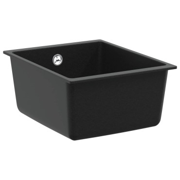 vidaXL Σιντρινο Μαύρο 370 x 460 mm 80% Χαλαζίας και 20% Ρητίνη