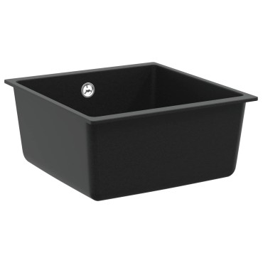 vidaXL Σιντρινο Μαύρο 430 x 460 mm 80% Χαλαζίας και 20% Ρητίνη